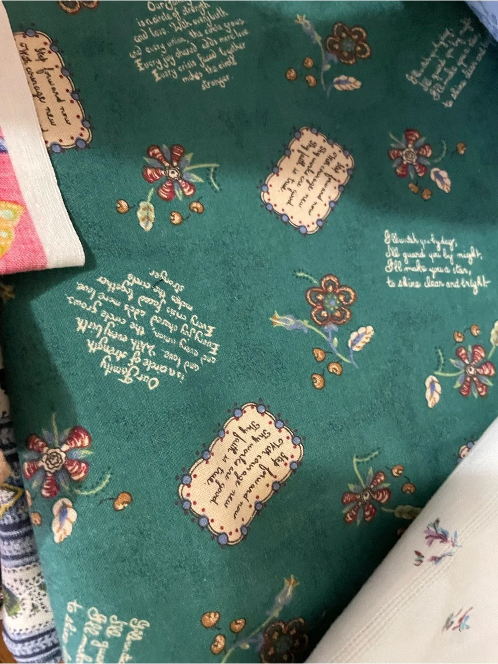 Assorted Bundle Of Sewing Fabric vintage floral 4 yards )one yard each )